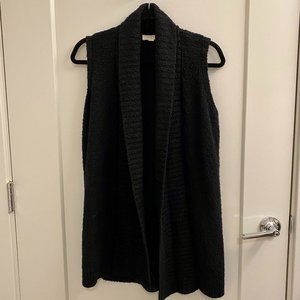 New XS LOFT Black Sleeveless Sweater Cardigan Top